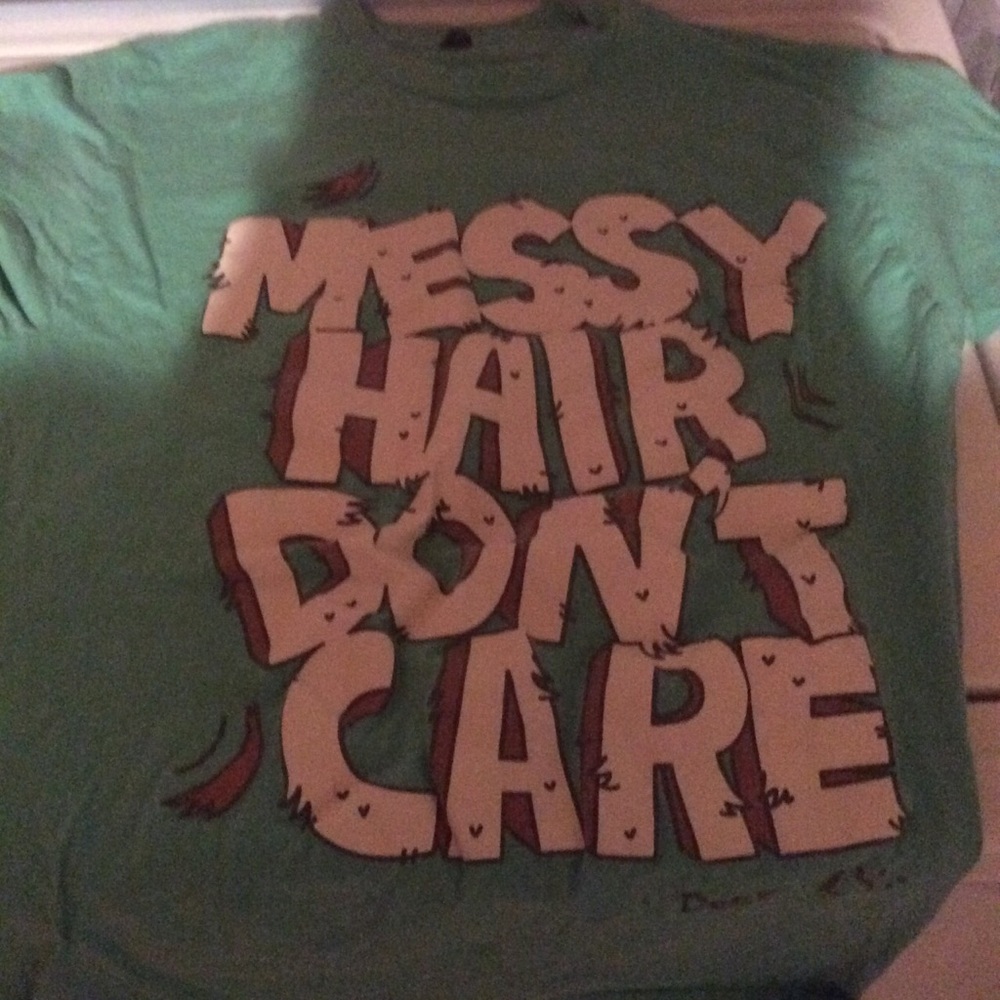 Damon fizzy messy hair don't care